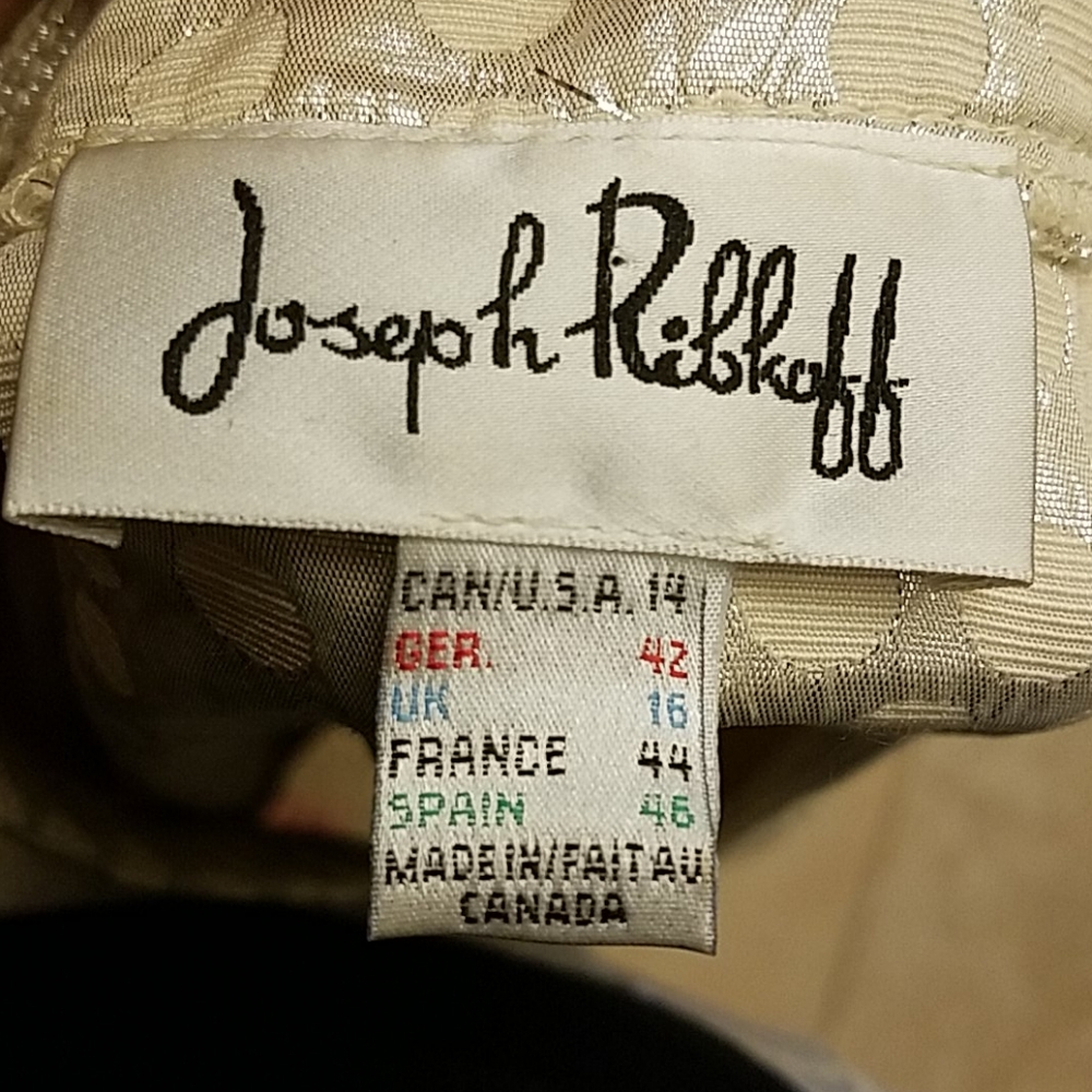 Joseph Ribkoff Gold Metallic Dot Jacket - Picture 8 of 9